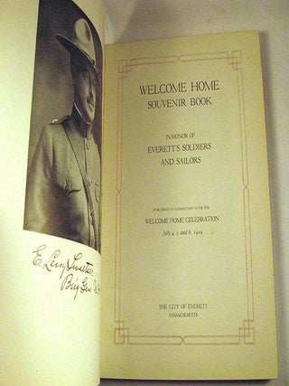 Welcome Home Souvenir Book in Honor of Everett Soldiers and Sailors