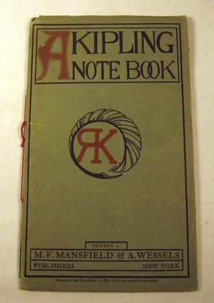 Item #160206005 A Kipling Note Book, Number 2. Rudyard Kipling