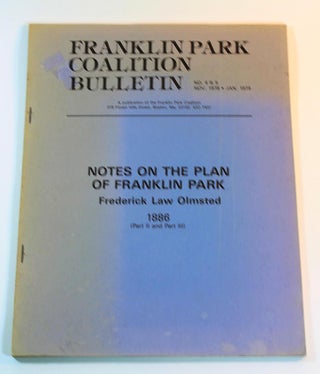 Item #170606003 Notes on the Plan of Franklin Park - 1886 - (Part II and Part III) (in) Franklin...