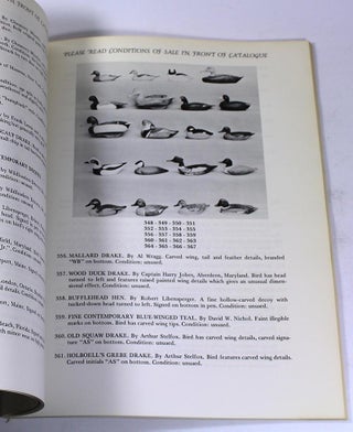 RARE AMERICAN DECOYS, BIRD CARVINGS. TUESDAY & WEDNESDAY, JULY 22 & 23RD, 1975