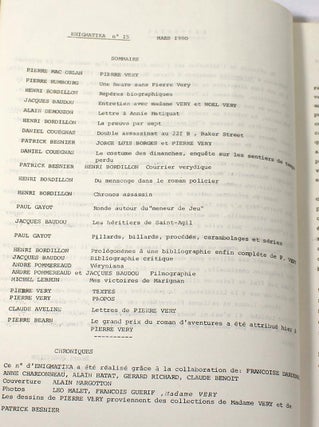Enigmatika No. 15: Dossier Pierre Very, Maes 1980