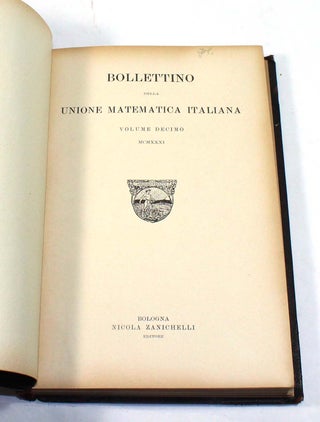Bollettino della Unione matematica italiana, Volume Decimo [10]