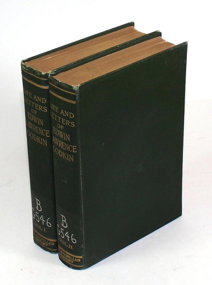 Item #8070 Life and letters of Edwin Lawrence Godkin. Edwin Lawrence Godkin, Rollo Ogden.