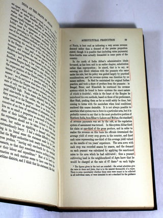 India at the Death of Akbar: An Economic Study + Letter from author William Harrison Moreland to Sir William Foster dated October 29, 1936
