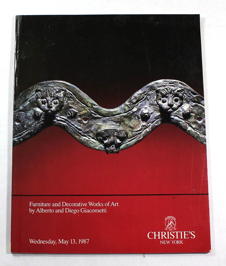Item #8382 Furniture and Decorative Works of Art By Alberto and Diego Giacometti, Wednesday, May 13, 1987