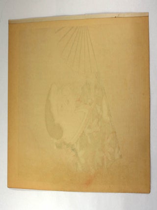 ca. 1900 Japanese Woodblock Print Depicting Woman with Umbrella.