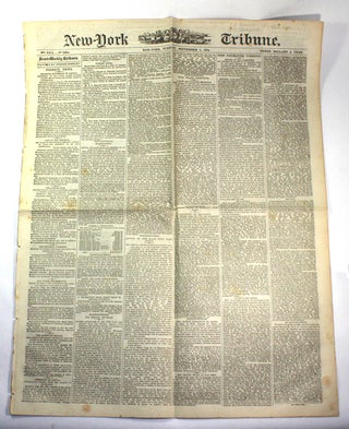 Item #8456 The New-York Semi-Weekly Tribune, Volume XXX, No. 3,054. September 1, 1874. Horace...