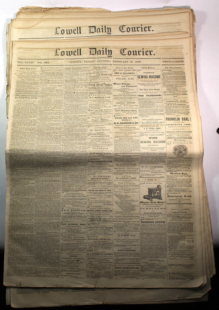 Item #8462 Lowell Daily Courier (26 Issue Lot)