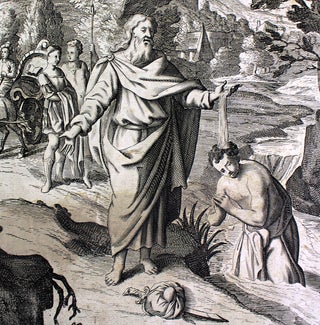 Saint Philip baptizes the Enuch. Acts 8 [Engraving]