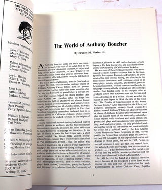 Second City Skulduggery, Bouchercon XV. The Firteenth Annual Anthony Boucher Memorial Mystery Convention, Americana Congress Hotel, Chicago, October 26-28, 1984