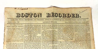 Boston Recorder, Saturday, May 18, 1822 No 20---Vol. VII