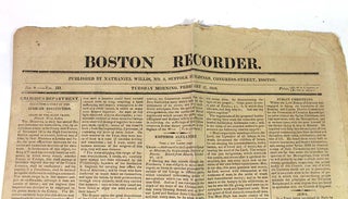 Boston Recorder, Tuesday Morning, February 17, 1818 No 8---Vol. III