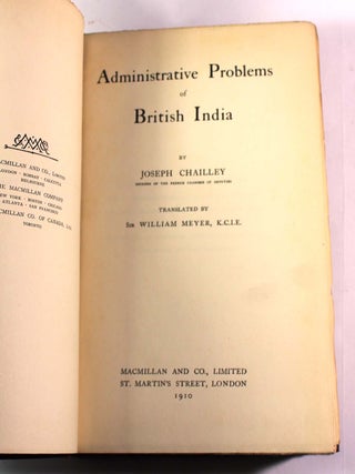 Administrative Problems of British India