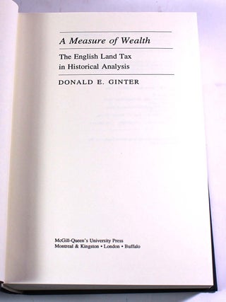 Measure of Wealth: The English Land Tax in Historical Analysis