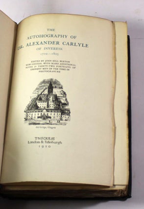 Autiobiography of Alexander Carlyle of Inveresk, 1722-1805
