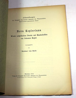 Nova Kepleriana: Wieder aufgefundene Drucke und Handschriften von Johannes Kepler: 3. Briefwechsel Keplers mit Edmund Bruce