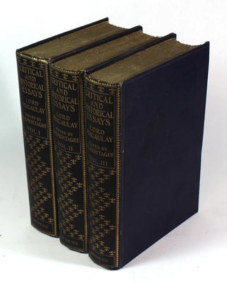 Item #9101 Critical And Historical Essays Contributed to the Edinburgh Review. Lord Macaulay, F....