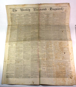 Item #9117 The Weekly Richmond Enquirer, Volume V, Number 52, Wednesday Morning, February 1, 1860