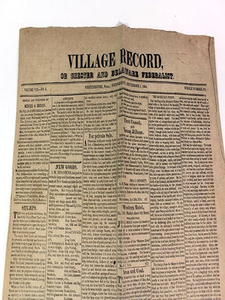 Village Record, Or Chester and Delaware Federalist, Volume VIII, No. 6, Whole Number 370, Wednesday, September 1, 1824