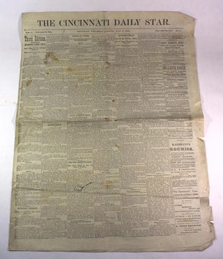 Item #9121 The Cincinnati Daily Star, Volume 16, Wednesday Evening, July 2, 1879