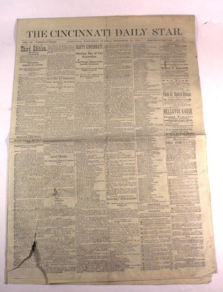 Item #9126 The Cincinnati Daily Star, Volume 16, No. 61. Wednesday Evening, September 10, 1879