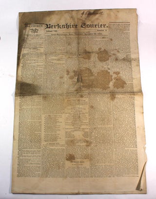 Item #9127 Berkshire Courier, Volume VIII, No. 4, Thursday, December 23, 1841