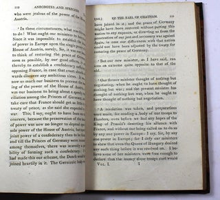 Anecdotes of The Life of the Right Hon. William Pitt, Earl of Chatham and of the Principal Events of His Time with His Speeches in Parliament