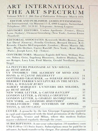 Art International Magazine, Volume XX/2-3, February-March 1976