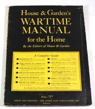 Item #9349 House & Garden's Wartime Manual for the Home. of House, Garden