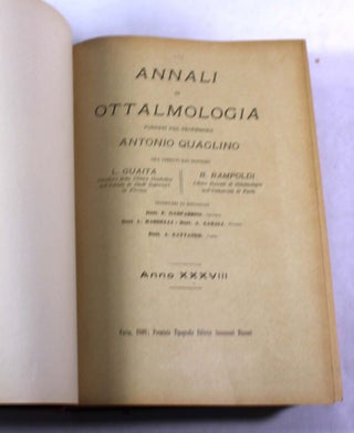 Annali di ottalmologia Anno XXXVIII