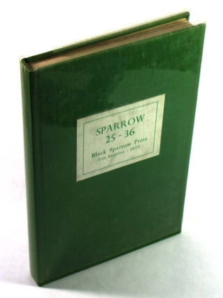 Item #9643 Sparrow 25-36. David Bromige