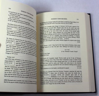 The Town Records of Roxbury, Massachusetts, 1647 to 1730. Being Volume One of the Original