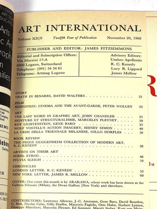 Art International Magazine, Volume XII/9, November 1968