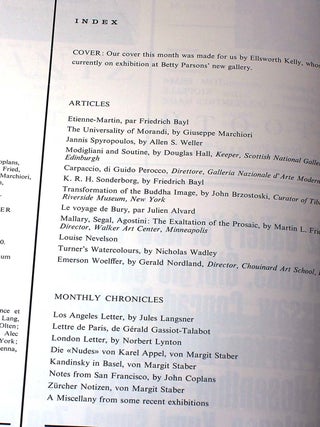 Art International Magazine, Volume VII/8, October 25, 1963
