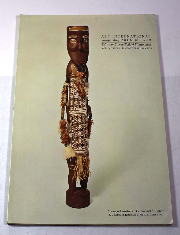 Item #L081810102567frh Art International Magazine, Volume XX/1-2, January/February 1976. James Fitzsimmons.