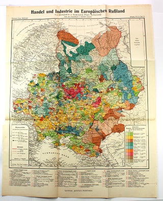 Item #map008 Handel und Industrie im Europaeischen Russland [map]. Benjamin v. Semenow - Tian -...