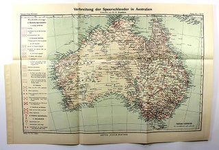 Item #map023 Verbreitung der Speerschleuder in Australien [map]. F. Graebner